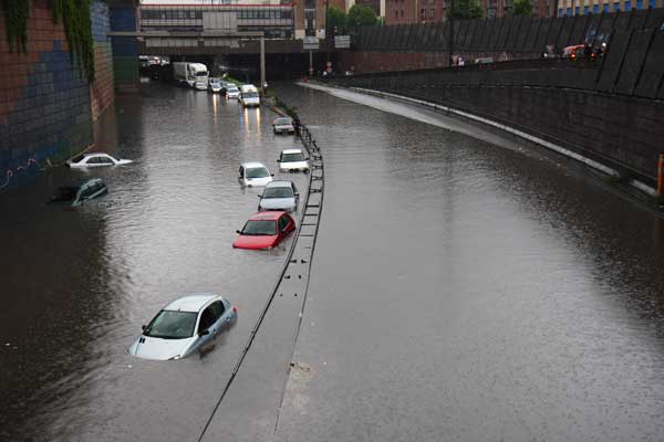 cars in flood