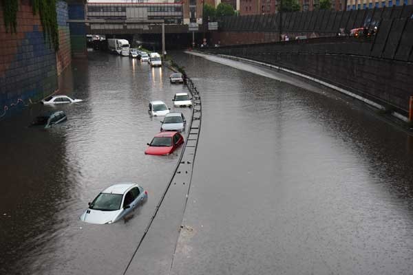 cars in flood