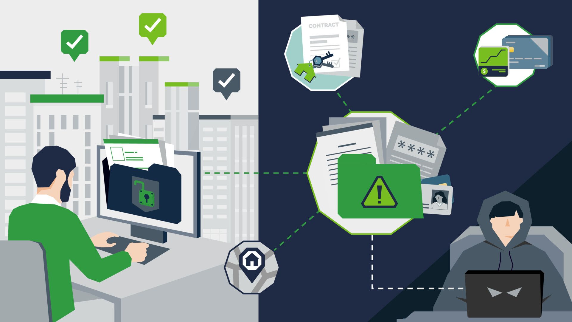 unlocked computer security graphic