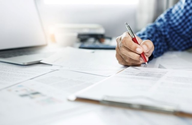Business and finance, business person working on desk